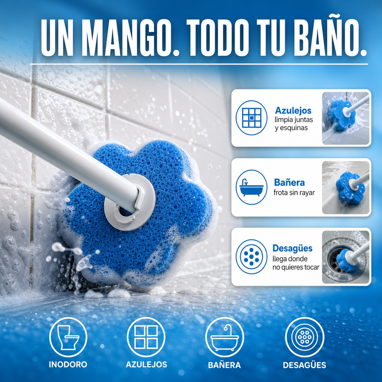 Escobilla Desechable para Inodoro
