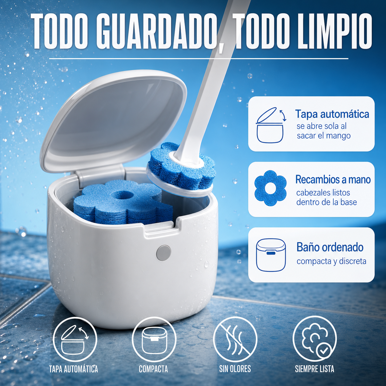 Escobilla Desechable para Inodoro